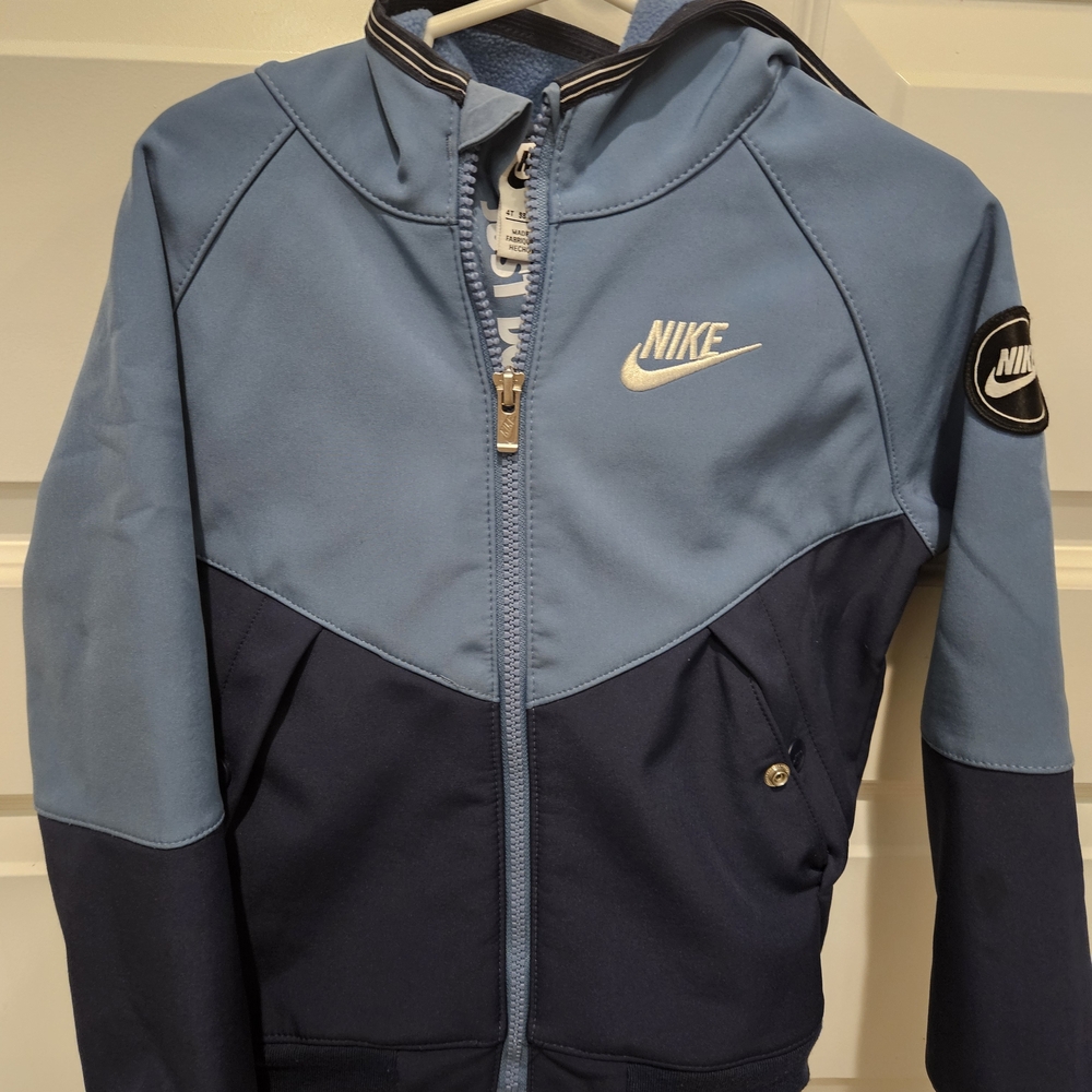 Nike Two-Tone Light Blue & Navy Zip Hoodie